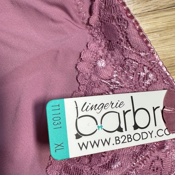 Set of Barbar B2Body.com Mauve Lace High-Waist Panties XL - Picture 3 of 8